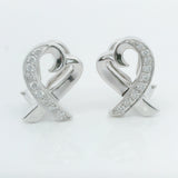 Estate Tiffany 18KW Paloma Picasso Loving Heart Earrings