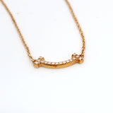 Estate 18KR Tiffany Smile Diamond Necklace